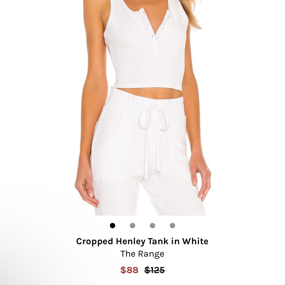 NWT The Range Henley Tank White XS